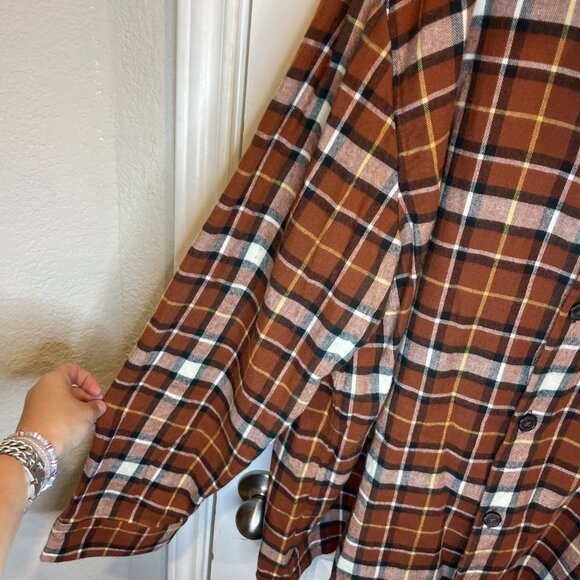 Vintage LL Bean Flannel Shirt Plaid Mens XL 100% Cotton 90s Lumberjack Grunge - Picture 6 of 10